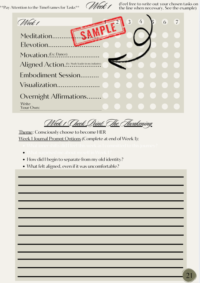 75 Becoming HER Challenge Workbook